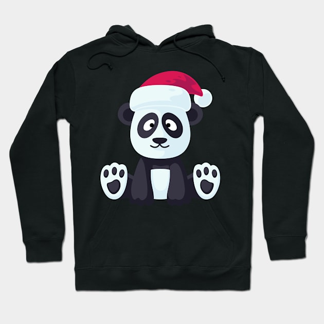 Christmas cute panda Hoodie by andytruong